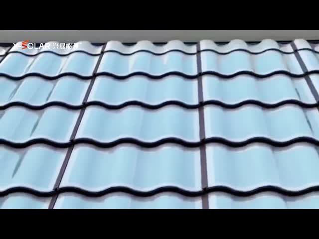50W Curved Tile BIPV Solar Panels Red Photovoltaic Tiles CE Accredited and Curved Design