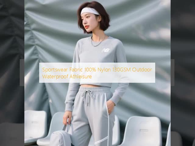 100% Nylon Sportswear Fabric Athleisure Outdoor Waterproof Fabric 130GSM