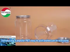 250ml PET Beverage Can for Juice and Soft Drinks with Easy Open Lid