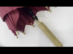 China 23 Inches  8 Fiberglass Ribs Auto Open Stick Umbrella With J Shape Rubber Coated Plastic Handle supplier