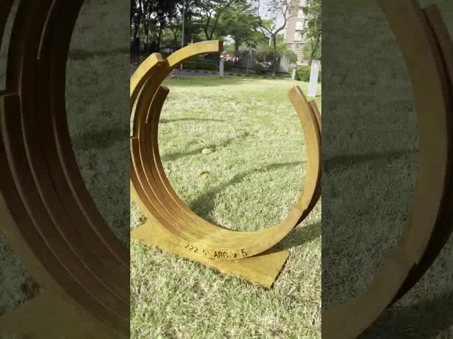 Large Circle Ring Modern Corten Outdoor Garden Abstract Art Sculpture