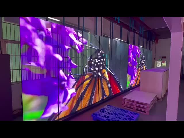 室内 P3.9 高透明度 超薄透明度 LEDスクリーン 音楽ビデオ壁