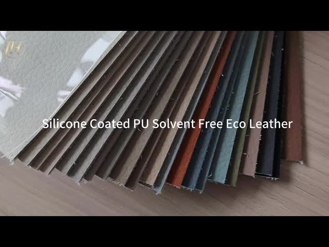 EPU Eco Faux Leather Fabrics 1.4mm Solvent Free Silicone Coated For Home Furniture