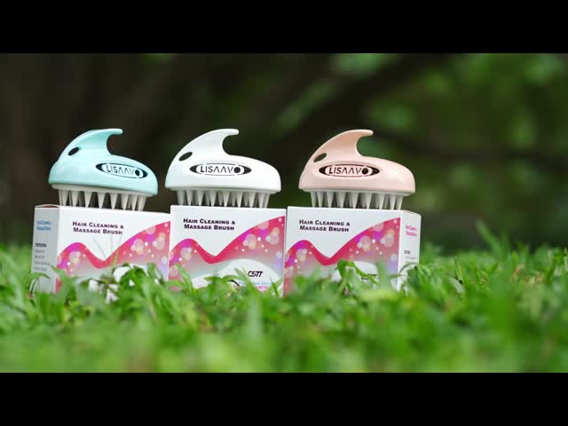 CE FCC RoHs Soft Bristle Hair Brush Hair Wash Massage Brush For Wet And Dry Use