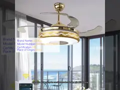 Manufactory China OEM Invisible Blade Living Room Decorative Enclosed Ceiling Fans Light Lamp