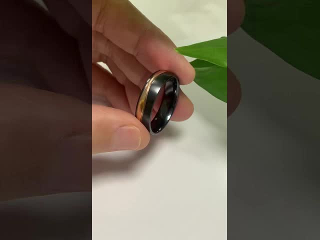 Factory Wholesale and Fashionable Black and Gray Zirconium & Titanium Wedding Bands & Men's Jewelry without fading Men's Wedding bands