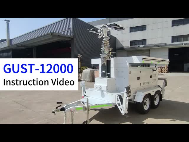 Construction Light Tower Rated Power 5KW/5KVA Mobile Lighting Tower Portable Diesel Light Tower