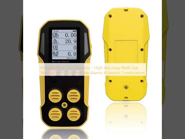 4-in-1 Multi-Gas Detector CH4 CO H2S O2 High-Precision Multi-Gas Detector Sensor with Alarm Settings