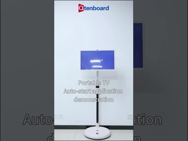 Qtenboard 4+64 タッチスクリーン フロア 立体型 ポータブルテレビ スマートテレビ スマートテレビ スクリーン ミニサイズ アンドロイド ワイヤレス ポータブル スマートテレビ