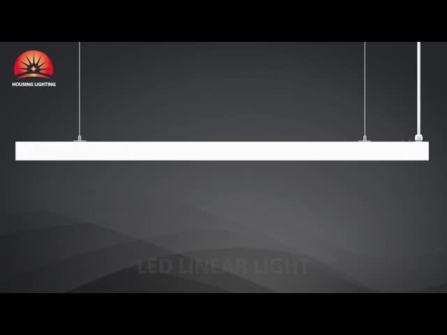 Indoor Lighting Lower UGR Suspended Pendant Lamp Linkable Led Batten Linear Lights for Office Warehouse Supermarket