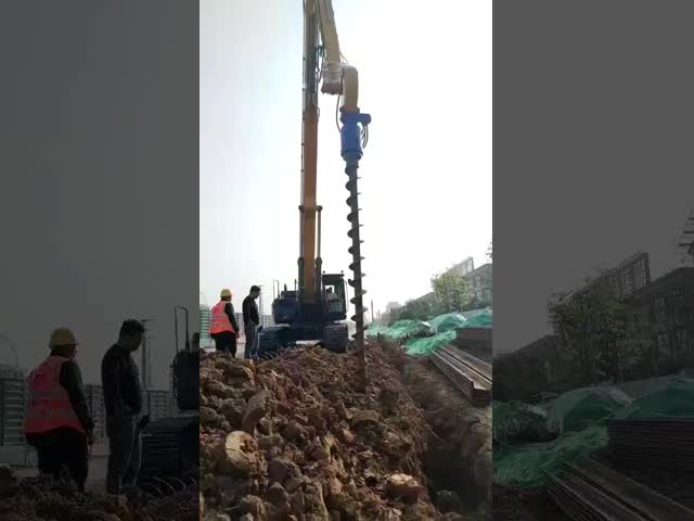 Hydraulic Earth Drilling Auger 12000N For 8-13 Tons Excavator