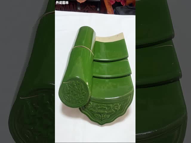 Well Sell Chinese Traditional Clay Roof Tiles Green Curved Antique Roof