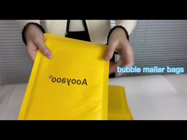 Custom Logo Holographic Bubble Bags Rose Red Gold Bubble Courier Bag