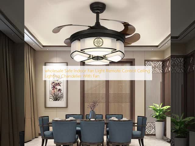 wholesale  Safe Indoor Fan Light Remote Control Ceiling Lighting Chandelier With Fan