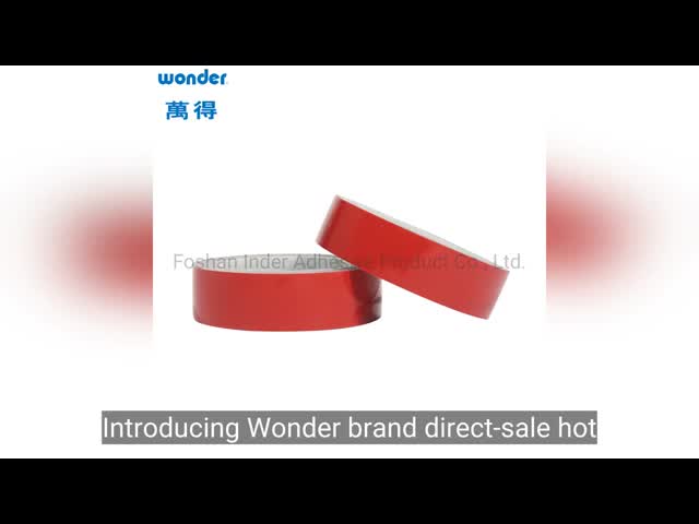 Red PE Foam Double Sided Adhesive Tape 36mm Width Hot Melt Base