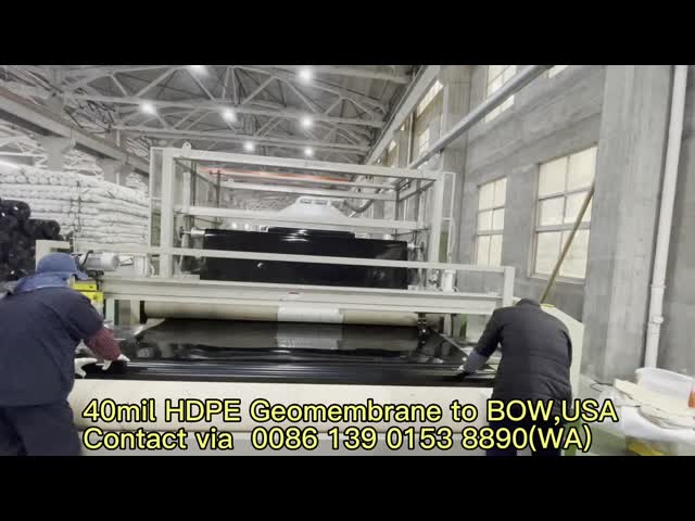 Sewage Treatment 0.5mm Thick HDPE Smooth Geomembrane Waterproof Corrosion Resistance