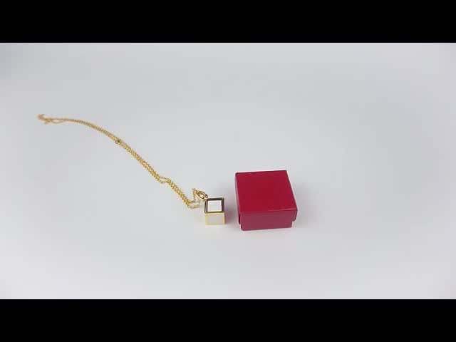 3D Cube Photo Frame Necklace Custom Blank Sublimation Dice Cube Memory Photo Pendant Necklace
