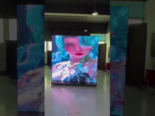 P1.86 Foldable Poster GOB LED Display Floor Stand for exhibition airport hotel shopping mall