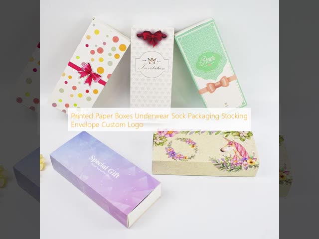 Rectangular Paper Packaging Box Water Resistance Offset Printing Underwear Gift Boxes