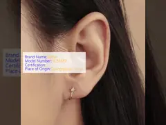 18K Gold Plated Star Shape Huggie 925 Sterling Silver Stud Earrings for Girls Jewelry