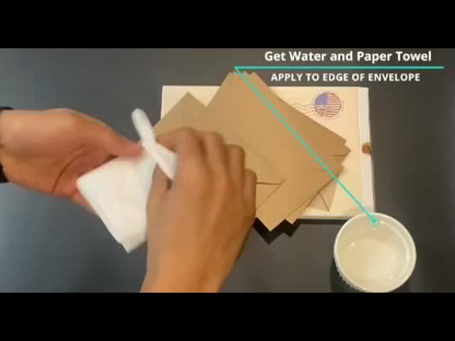 Customizable Convenient Access And Closure Flip-Top Envelope Kraft Paper Envelope