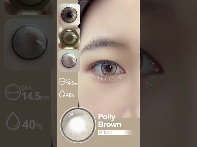 Yearly Safe Cosmetic Contact Lenses Natural Brown Gray Blue For Arabic Eyes