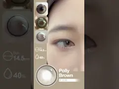 Yearly Safe Cosmetic Contact Lenses Natural Brown Gray Blue For Arabic Eyes