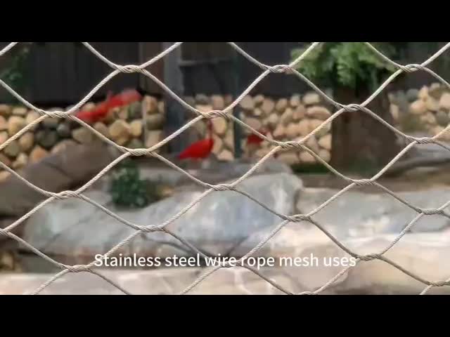 316 Stainless Steel Cable Wire Rope Netting 3.2mm Diameter For Zoo Fences