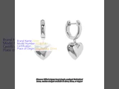 China Triple White Cubic Zircon Threaded Flat Back 925 Sterling Silver Earrings Express Shipping supplier