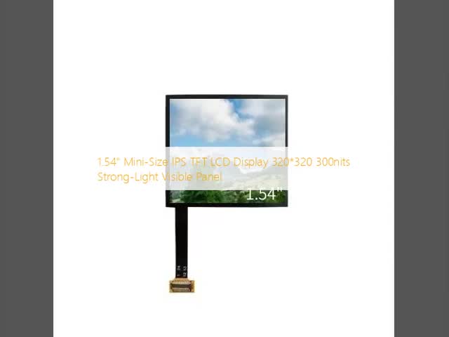 1.54 Inch Square LCD Display 320x320 Resolution Sunlight Readable Display 300nits