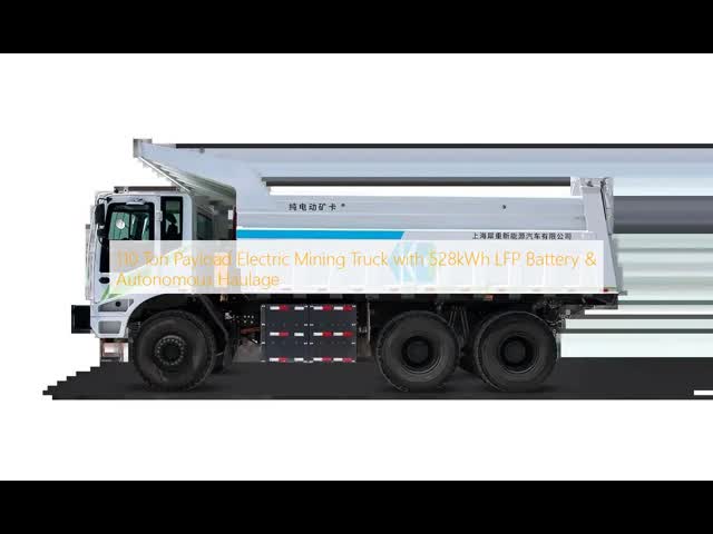 110トンのペイロード 電動鉱山トラック 528kWh LFP バッテリー&自動輸送