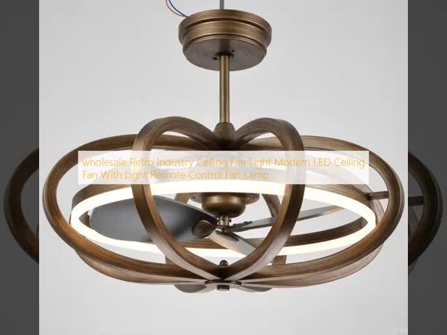 wholesale   Retro Industry Ceiling Fan Light Modern LED Ceiling Fan With Light Remote Control Fan Lamp