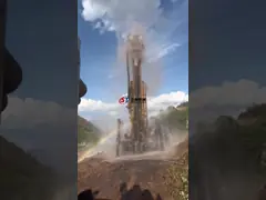 St 200m Depth Drilling 200mm Dia Pneumatic Borewell Machine