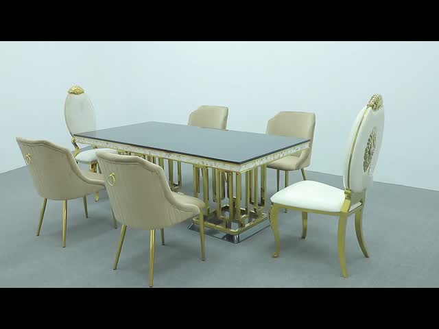 Luxury Hotel Restaurant Metal Chair Crown Design Golden Stainless Steel Royal Wedding Chair