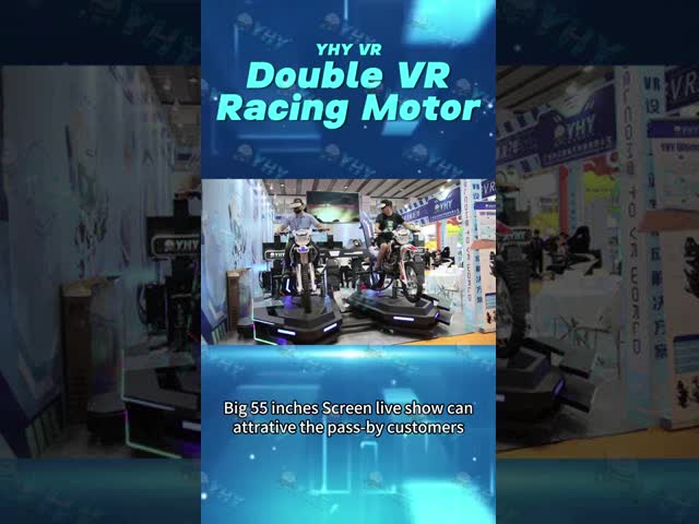 Amusement Park Theme Park 9d Virtual Reality Double Vr Motorcycle Simulator