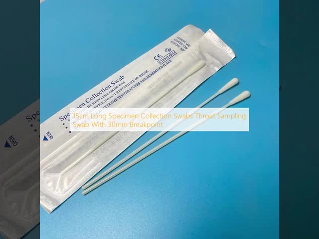 15cm Flocked Nylon Specimen Collection Swab with 30mm Breakpoint