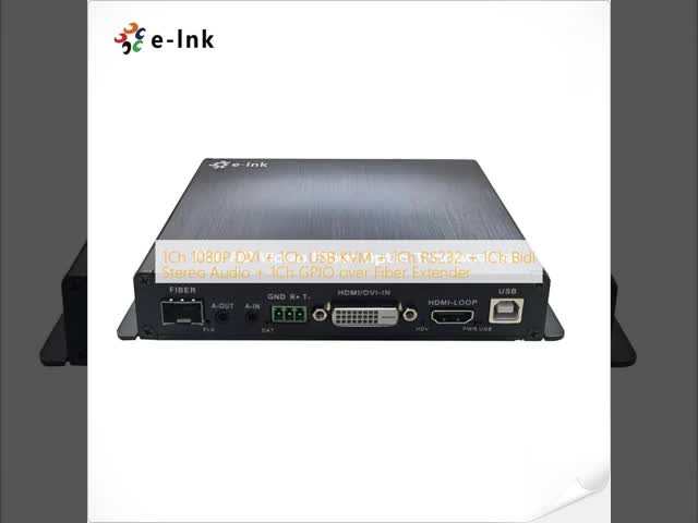 1Ch 1080P DVI + 1Ch USB KVM + 1Ch RS232 + 1Ch Bidi Stereo Audio + 1Ch GPIO over Fiber Extender