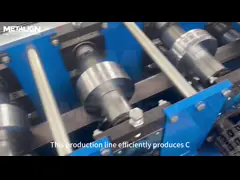 High Precision Hydraulic Punching Roll Forming Machine for C Bracing with 18 Stations and 5.5Kw Motor
