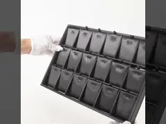 customizable Luxury black leather Jewelry Trays OEM Jewellery Trays display for ring bracelet Necklace