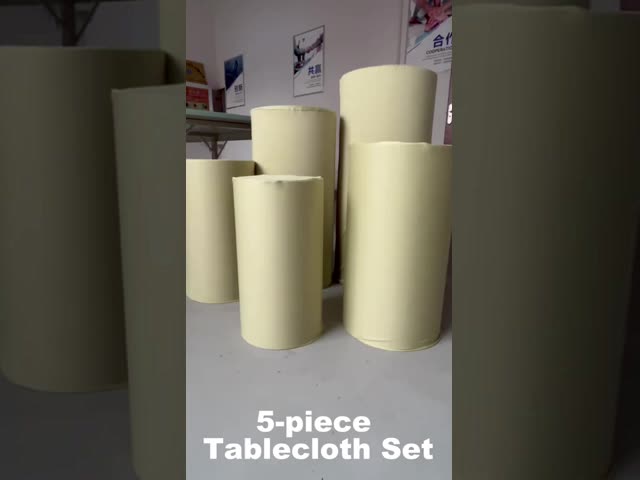 5-Piece Spandex Table Cover Set 19.6-35.4 Inches Round Elastic