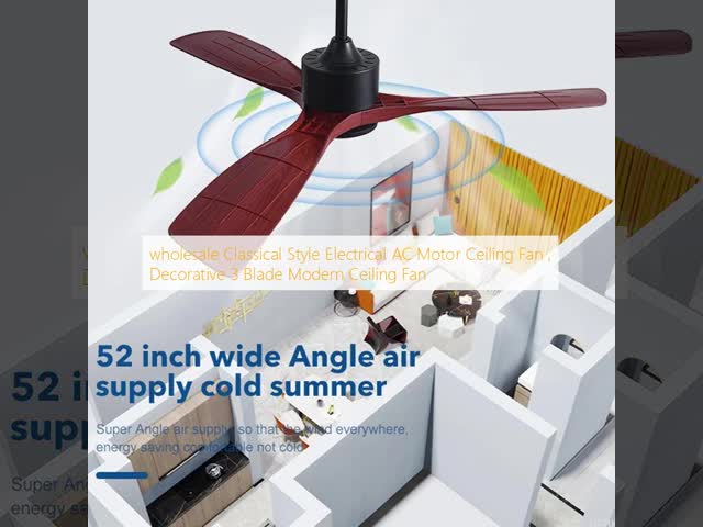 wholesale   Classical Style Electrical AC Motor Ceiling Fan , Decorative 3 Blade Modern Ceiling Fan