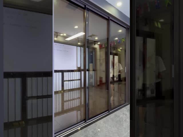 Large Glass Ultra Narrow Aluminium Partition Sliding Door Slim Frame For Villa House