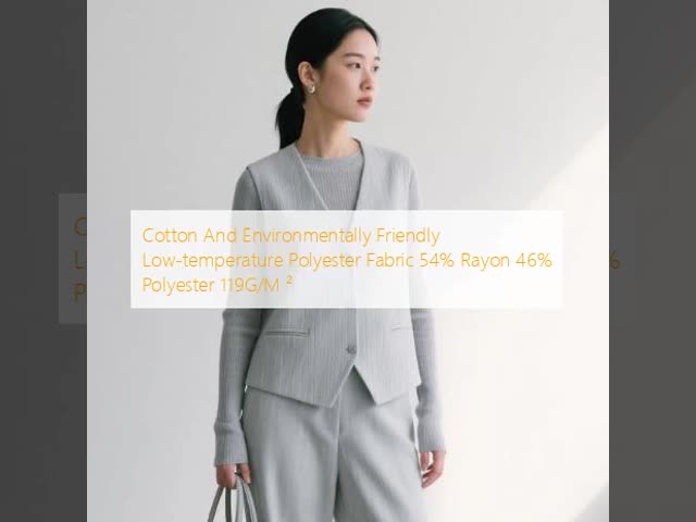 Cotton Environmentally Friendly Fabric Low Temperature 54% Polyester 46% Rayon Fabric 119GSM