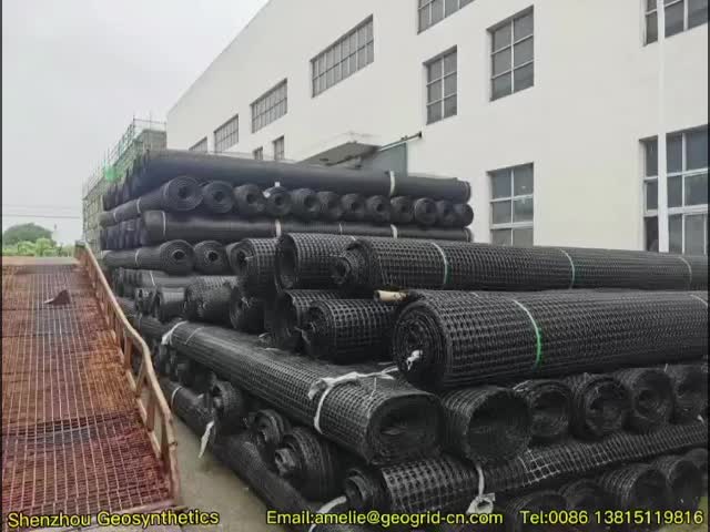High Strength HDPE Uniaxial Plastic Geogrid Mesh Reinforcement Retaining Wall Soil