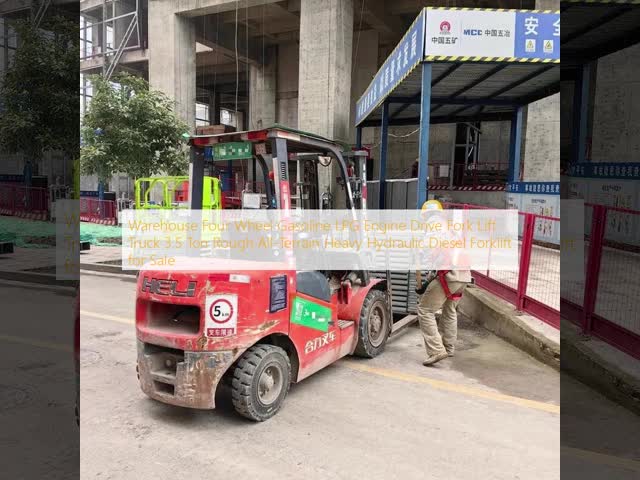 Warehouse Four Wheel Gasoline LPG Engine Drive Fork Lift Truck 3.5 Ton Rough All-Terrain Heavy Hydraulic Diesel Forklift for Sale