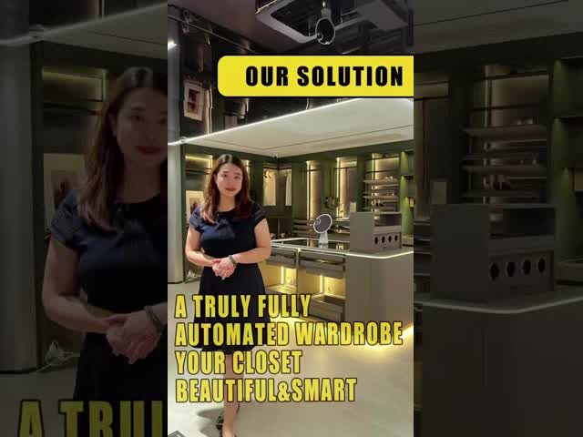 PVC Leather Wardrobe Cabinet Closet Accessory Electric Lift Up Jewerly Box