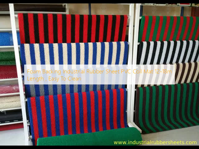 Foam Backing Industrial Rubber Sheet PVC Coil Mat with 12-18m Length 8-15mm Thickness and 1.22m Width