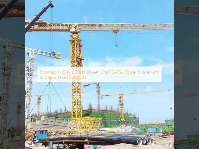 Zoomlion 400V / 50Hz Power Wa450-25u Tower Crane with Superior Load Capacity