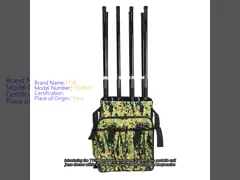 Backpack Anti Drone System With 70MHz-6000MHz Frequency 3KM Range 50W For UAV Jamming