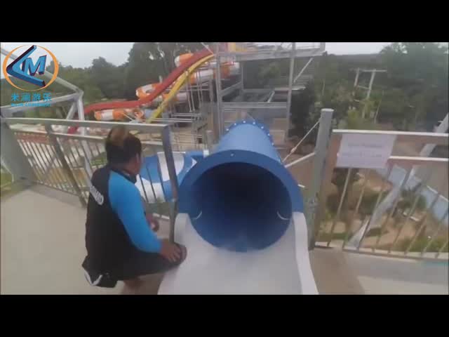 12.5M Height Water Amusement Park Equipment Space Bowl Water Slide 1.5m Pool Depth
